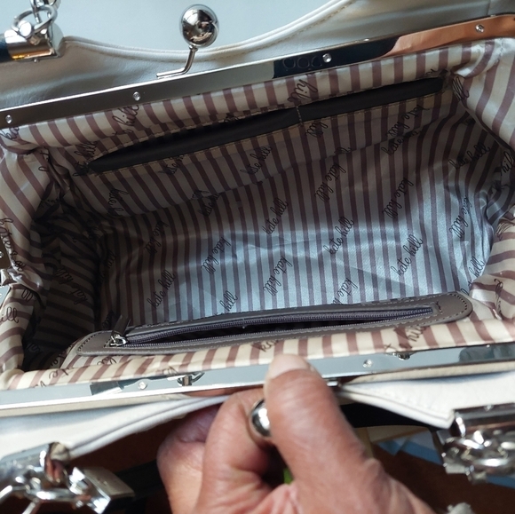 Vintage* Kate Hill Winter White Handbag/Purse - Picture 12 of 15